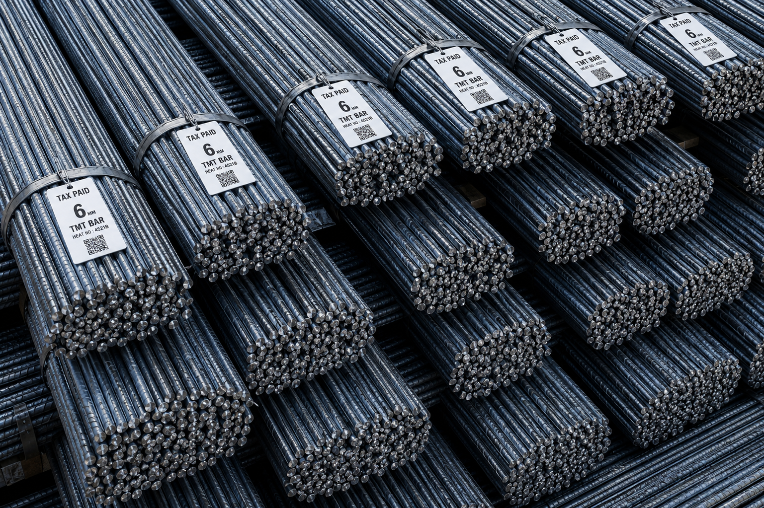 6mm TMT steel bars manufactured by Srinivasa Steel